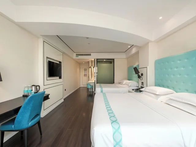 غرفة بزنس بسريرين مزدوجين بإطلالة على المدينة، Xana Lite Hotel (Guangzhou Dongxiaonan Metro Station Shixi) 3/10