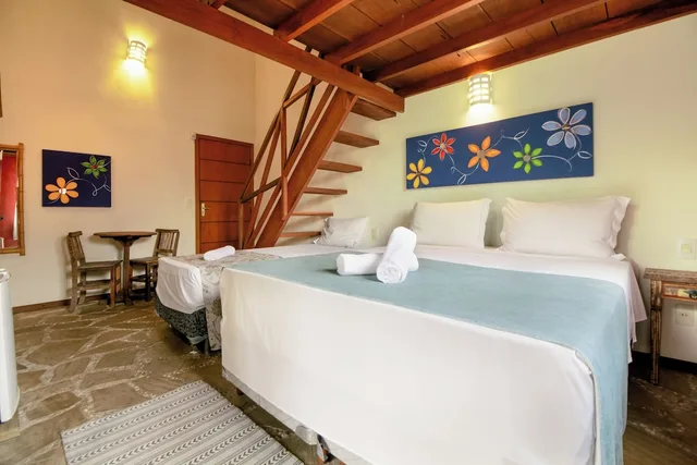 غرفة عائلية بسرير كوين وسريرين فرديين، Velinn Pousada Catamara Brasil 4/10