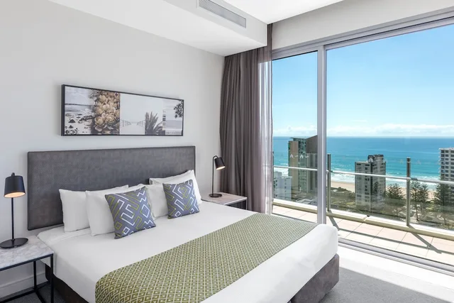 شقة بأربعة أسرّة بإطلالة على البحر بغرفتي نوم، Wyndham Hotel Surfers Paradise 1/2