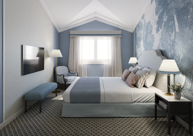 غرفة ديلوكس بسرير كينج بإطلالة على البحر، Hotel Senhora Da Guia 3/10