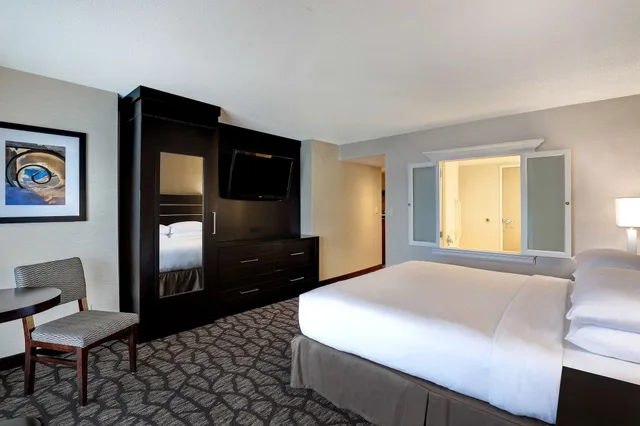 Room, King Bed, Partial Falls View, Sofa, Jetted Tub, Embassy Suites By Hilton Niagara Falls Fallsview 4/10