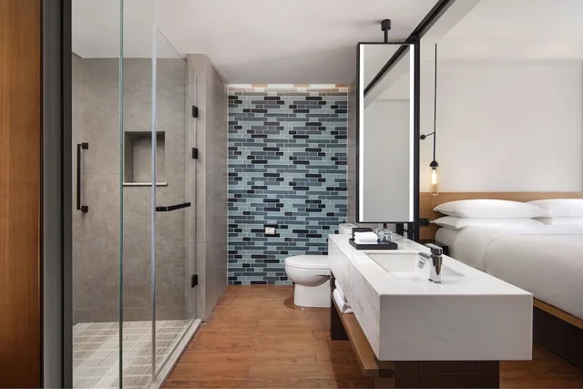 غرفة بسريرين مزدوجين بإطلالة على الحديقة، Fairfield by Marriott Baiyin Downtown 3/3