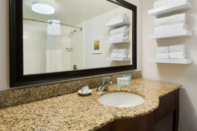 غرفة بسرير كوين بحوض استحمام لذوي الإعاقة، Hampton Inn Raleigh/Cary 6/7