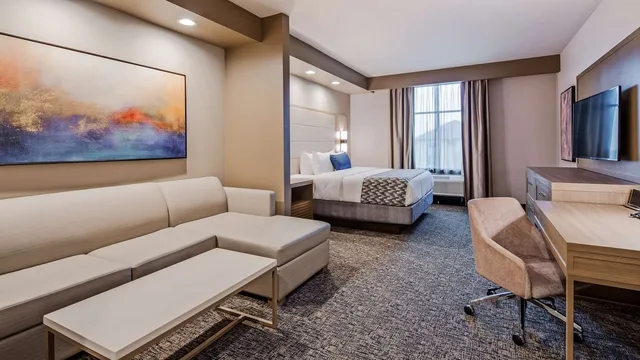 جناح بسرير كينج مع أريكة لذوي الإعاقة، Wyndham Garden Katy Energy Corridor 1/3