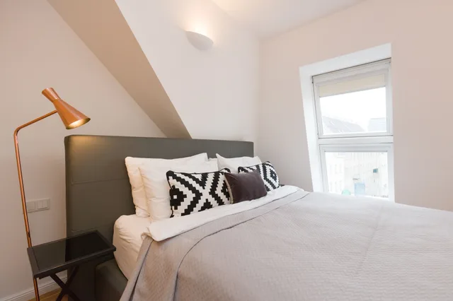 1 Bedroom, Junior, Apartment, King Bed, City View, Executive Level, Sofa, Balcony، Rafael Kaiser - Business Apartments 4/6
