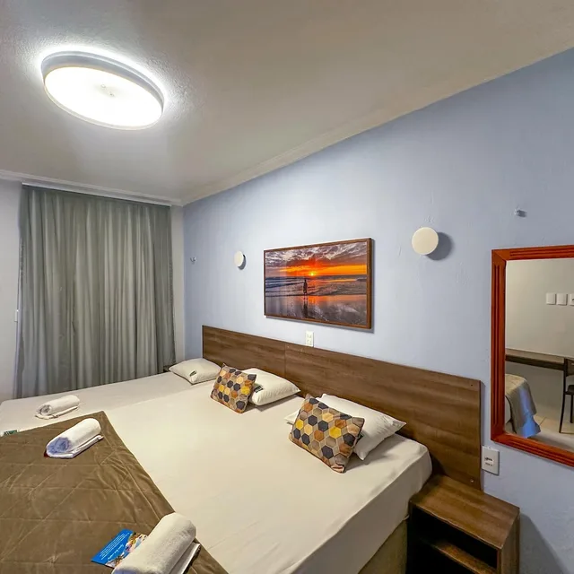 جناح ديلوكس بسرير مزدوج وسرير فردي في الطابق الأرضي، Jangadeiro Praia Hotel 4/4