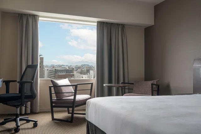 غرفة بريميوم بسرير مزدوج بإطلالة على المدينة، Ana Crowne Plaza Hotel Hiroshima 3/5