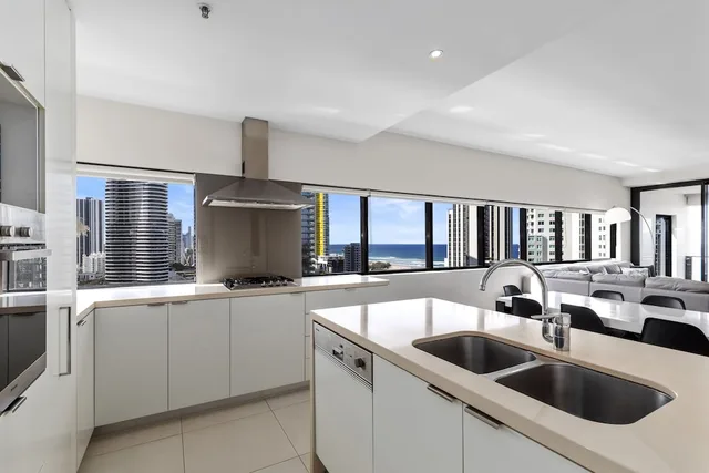 شقة بسرير مزدوج وسريرين منفصلين بإطلالة على البحر بـ3 غرف نوم، Ultra Broadbeach 7/8