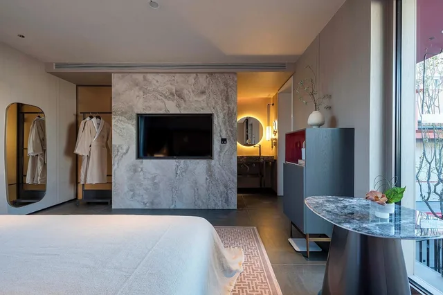 غرفة سيغنتشر بسرير كوين بإطلالة على الفناء، Hutong Moli Hotel 4/8