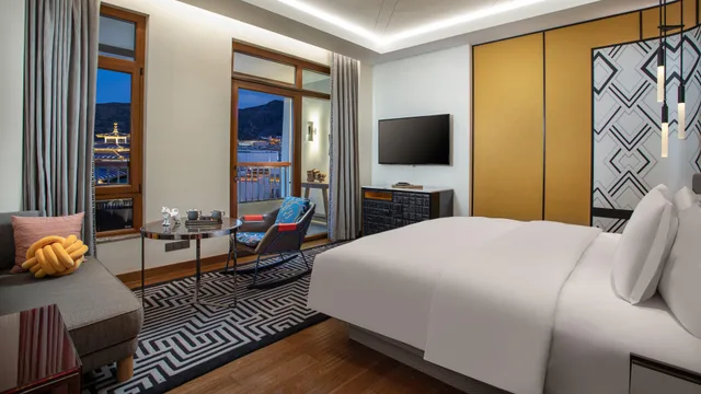 غرفة بريميوم بسرير مزدوج، Hotel Indigo Diqing Moonlight City 1/2
