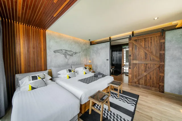 غرفة ديلوكس بسرير كينج بإطلالة على البحر، The Cabin Beach Resort 7/9