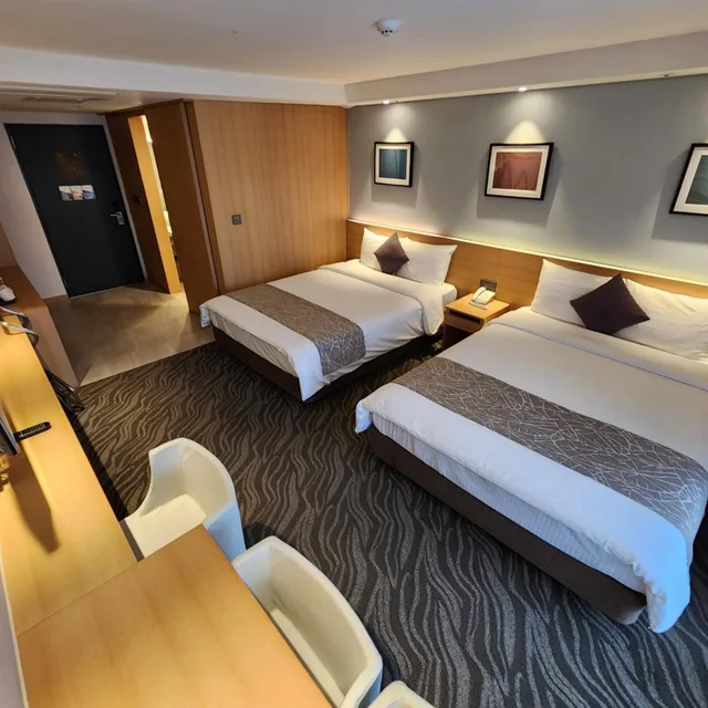 غرفة عائلية بسريرين منفصلين بشرفة، Seogwipo JS Hotel 10/10