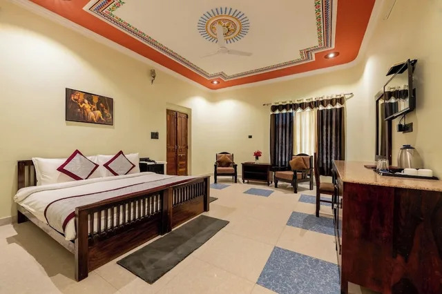 كوخ ديلوكس بسرير كوين وسرير فردي، THE COUNTRY SIDE RESORT 3/10