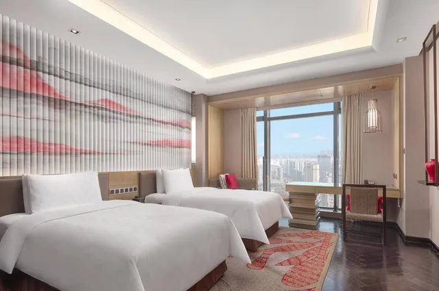 غرفة بريميوم بسريرين منفصلين للمدخنين، Hualuxe Hotels And Resorts Wuhu 1/3