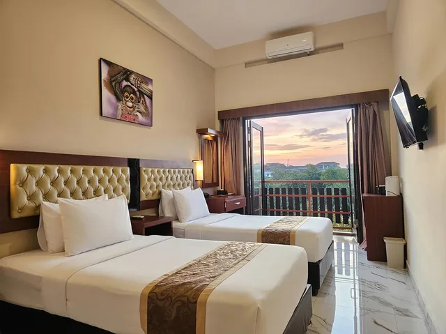 غرفة ديلوكس بسرير مزدوج أو سريرين منفصلين بشرفة، Spencer Green Hotel 2/3