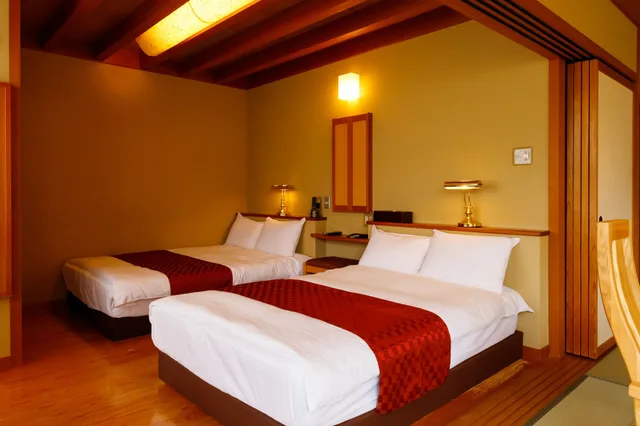 Japanese Western, Twin Beds, 2 Futon Beds, Outdoor Bath، Suihouen 1/1