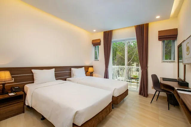 غرفة ديلوكس بسرير كينج بإطلالة على الحديقة بغرفة نوم واحدة، Cereja Hotel & Resort Dalat 3/6