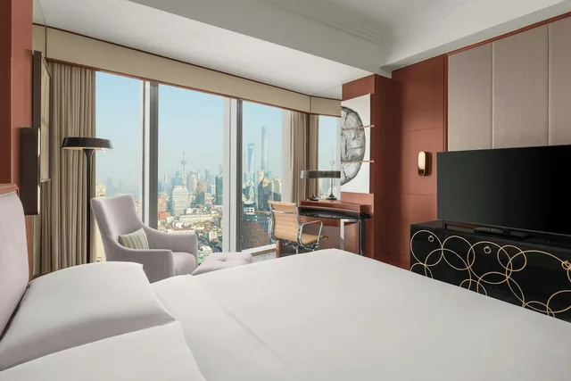 Skyline, Bund, King Bed, with View، Shanghai Marriott Marquis City Centre 1/2