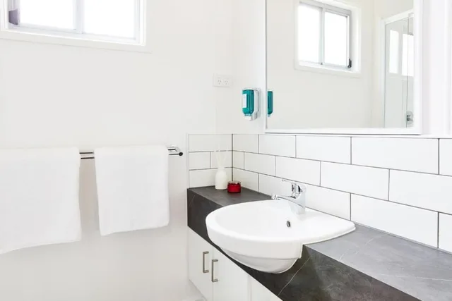 كابينة بسرير بطابقين وسرير كوين، Torquay Foreshore Caravan Park 3/3