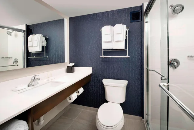 جناح بسرير كينج مع أريكة بحوض استحمام لذوي الإعاقة، Fairfield Inn Suites By Marriott Alexandria Landmark 3/4