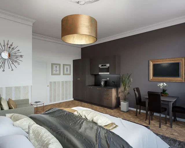 غرفة سوبيريور بسرير مزدوج أو سريرين منفصلين مع سرير إضافي بمطبخ صغير، Alfons Boutique Hotel 3/7