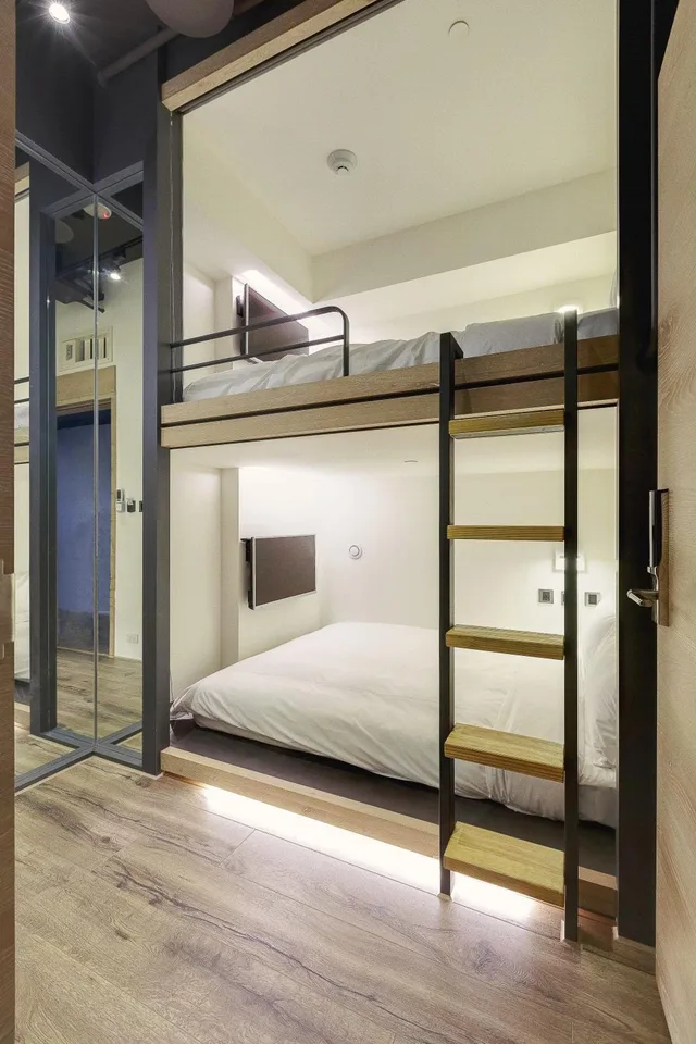 غرفة بسريرين مزدوجين بحمام مشترك، Taiwan Youth Hostel & Capsule Hostel 1/1