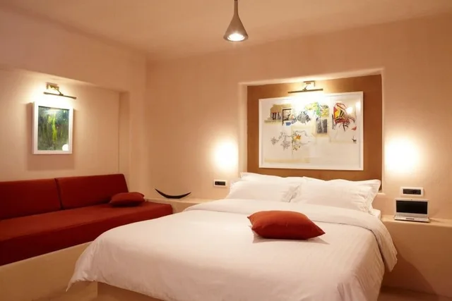 Senior, Sunset, Studio, Suite, Sofa, Private Pool, Voreina Gallery Suites 1/2