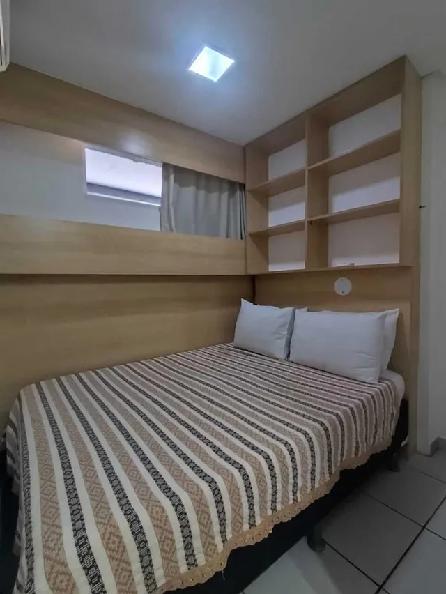 شقة اقتصادية بغرفتي نوم مع سرير سحّاب إضافي مع أريكة في طابق منخفض، Vip Beira Mar Residence 4/10