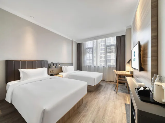 غرفة بسريرين، Hanting Hotel (Hangzhou Cuiyuan branch) 1/1