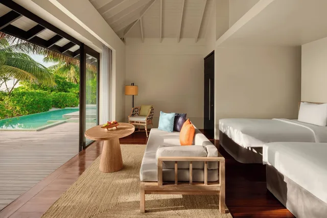 2 Bedrooms, Villa, Single Bed, Beach Front، Noku Maldives Vignette Collection 3/8