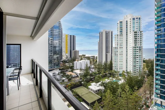 شقة بسرير مزدوج وسريرين منفصلين بإطلالة على البحر بـ3 غرف نوم، Ultra Broadbeach 6/8