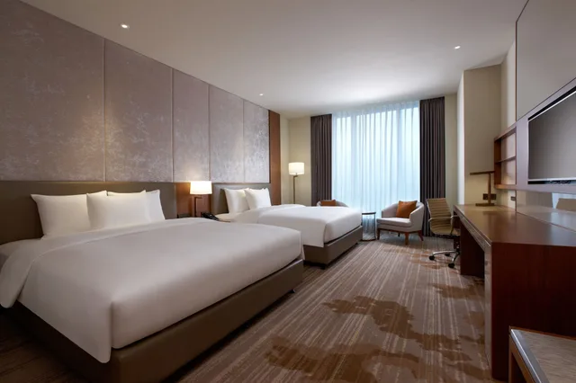 غرفة ديلوكس بسريرين مزدوجين بإطلالة على المدينة، Courtyard by Marriott Taipei 1/10
