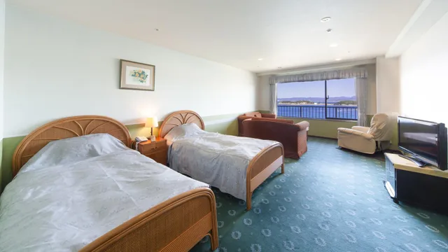 Standard, Twin Beds, Ocean Front, Kazokutosugosu Shirahamanoyado Yanagiya 1/2