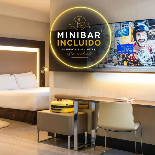 غرفة تنفيذية بسرير كوين بمنطقة جلوس، Novotel Madrid Center 3/10