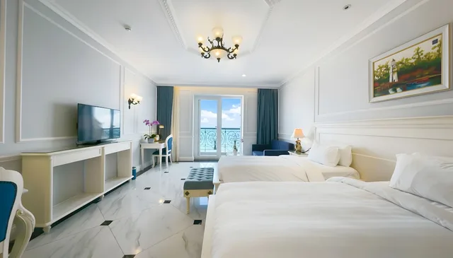 غرفة بريميوم ديلوكس بسريرين منفصلين بإطلالة على البحر، Lan Rung Phuoc Hai Resort And Spa 1/6