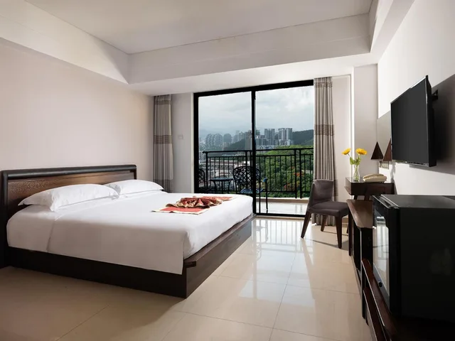 غرفة ديلوكس بإطلالة على المدينة، Barry Boutique Seaview Hotel Sanya 3/6