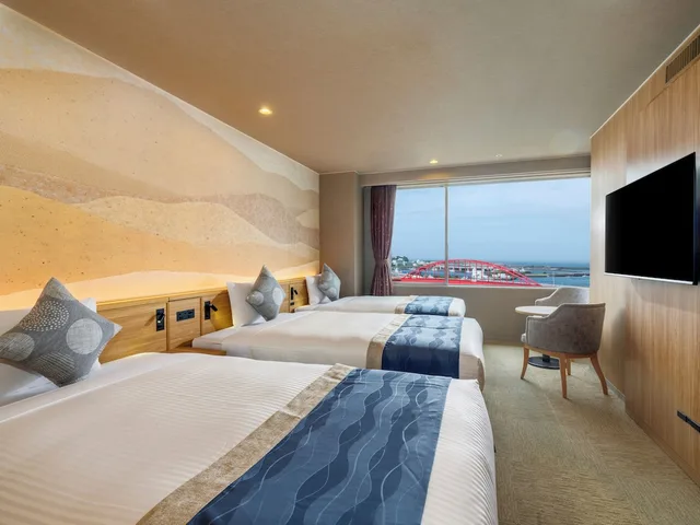غرفة قياسية ثلاثية بثلاثة أسرّة، KAMENOI HOTEL Oarai 1/3