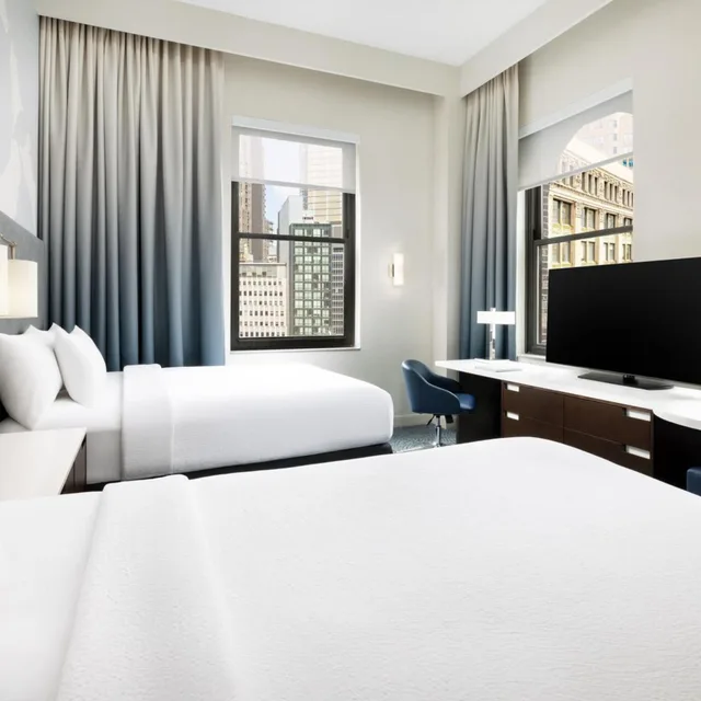 Studio, 2 Queen Beds, Partial City View, Bathtub, Accessible، Residence Inn by Marriott New York Downtown Manhattan/World Trade Center Area 2/6