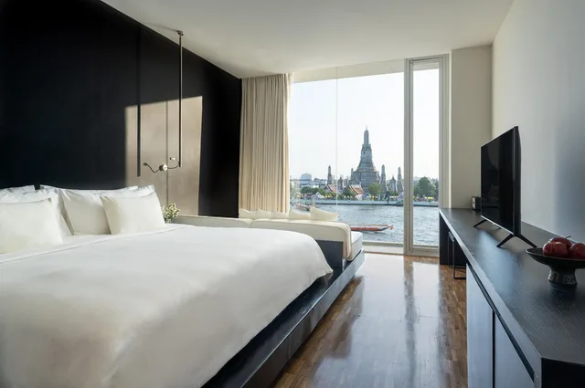 غرفة ديلوكس بسرير كينج بإطلالة على النهر مع أريكة، Sala Rattanakosin Bangkok Hotel 1/2