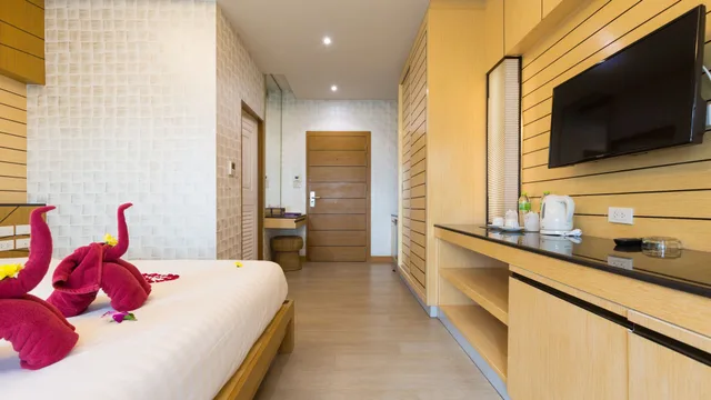 غرفة بسرير مزدوج أو سريرين منفصلين بإطلالة على البحر، Anda Beachside Hotel 3/5