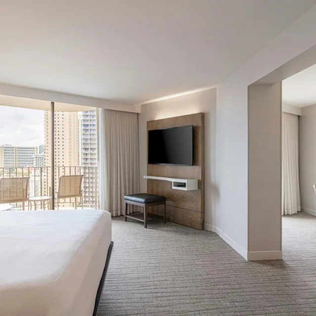 جناح جونيور بسرير كينج بإطلالة على البحر، Waikiki Beach Marriott Resort and Spa 3/5