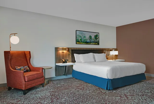 غرفة بسرير كينج بحوض استحمام لذوي الإعاقة، Hilton Garden Inn Madison Huntsville Airport AL 2/4