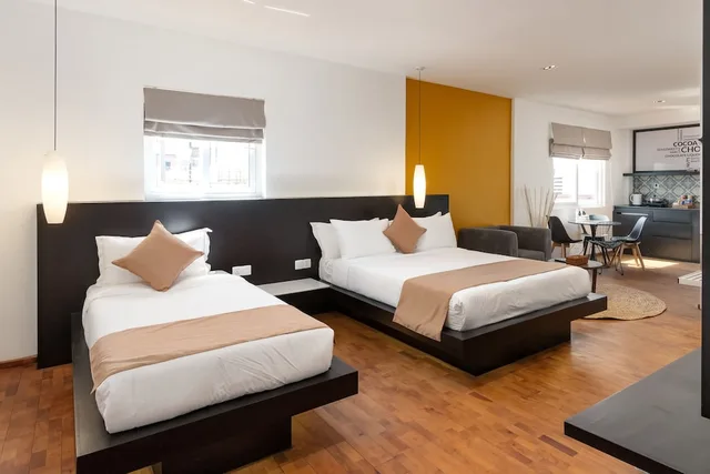 شقة عائلية بسرير كوين وسرير فردي، Tao Riverside Residence 2/4