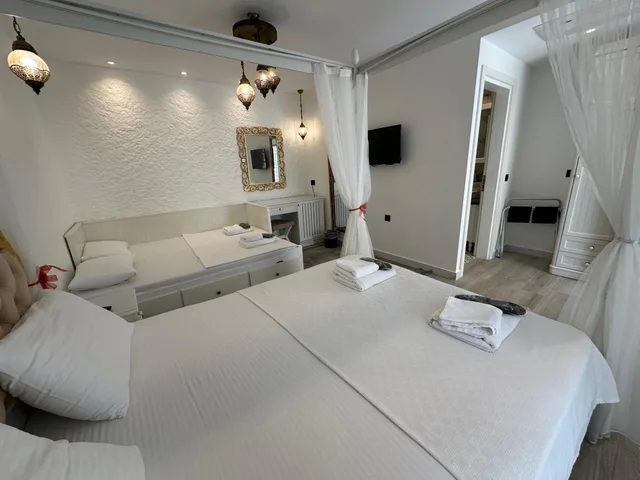 غرفة رباعية بإطلالة على الحديقة، Alacati Grand Eldoris Otel 4/10