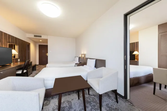 Semi Room, Connecting, Standard, 4 Semi Double Beds, Twin Beds, Smoking, Hakodate Kokusai Hotel 2/2
