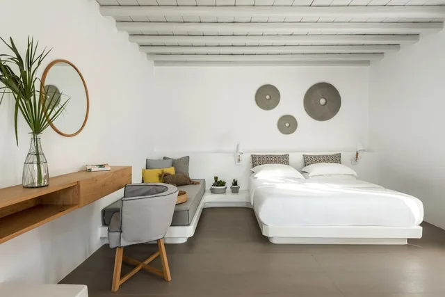 غرفة ديلوكس بسريرين منفصلين مع أريكة، A Hotel Mykonos 4/7