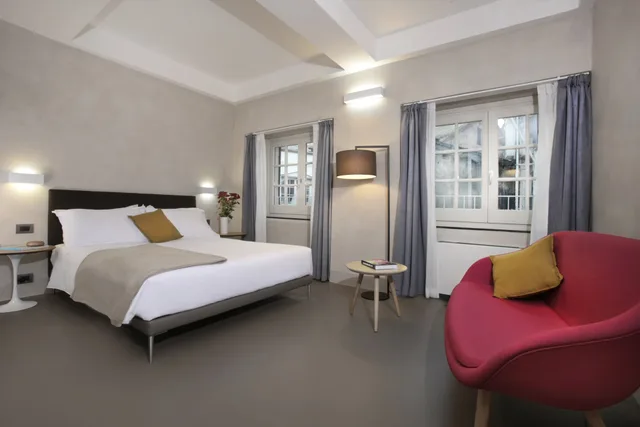 غرفة ديلوكس بسرير مزدوج أو سريرين منفصلين بإطلالة، Hotel Palazzo Grillo 1/8