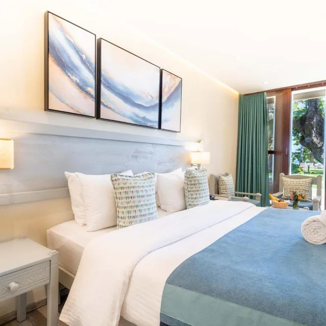 غرفة بسرير مزدوج أو سريرين منفصلين بإطلالة، Baobab Beach Resort 7/10