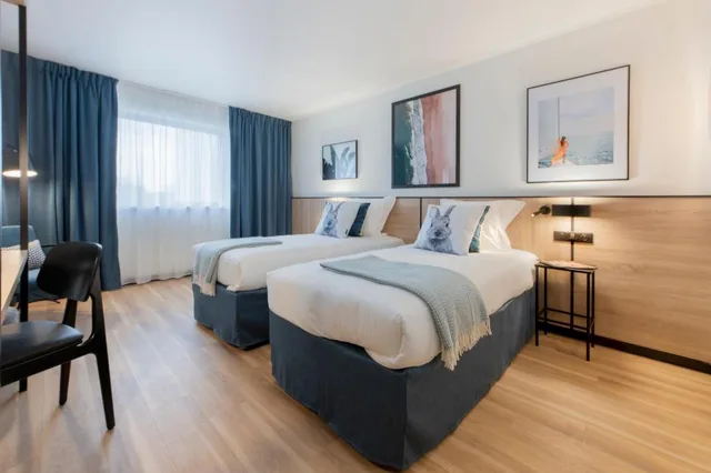 غرفة قياسية بسريرين منفصلين وسرير كوين، Tulip Residences Joinville-Le-Pont 2/8