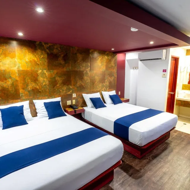 غرفة قياسية بسريرين منفصلين، CAPITAL O Hotel Rose, Ensenada 3/10